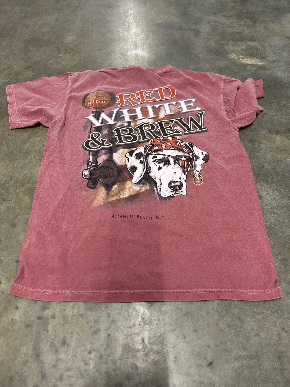 Seadog Red White & Brew T Shirt M Atlantic Beach North Carolina gallery