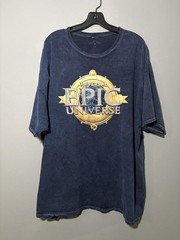 Universal Studios Epic Universe Navy Blue Logo Shirt 2024 Size 3XL RARE