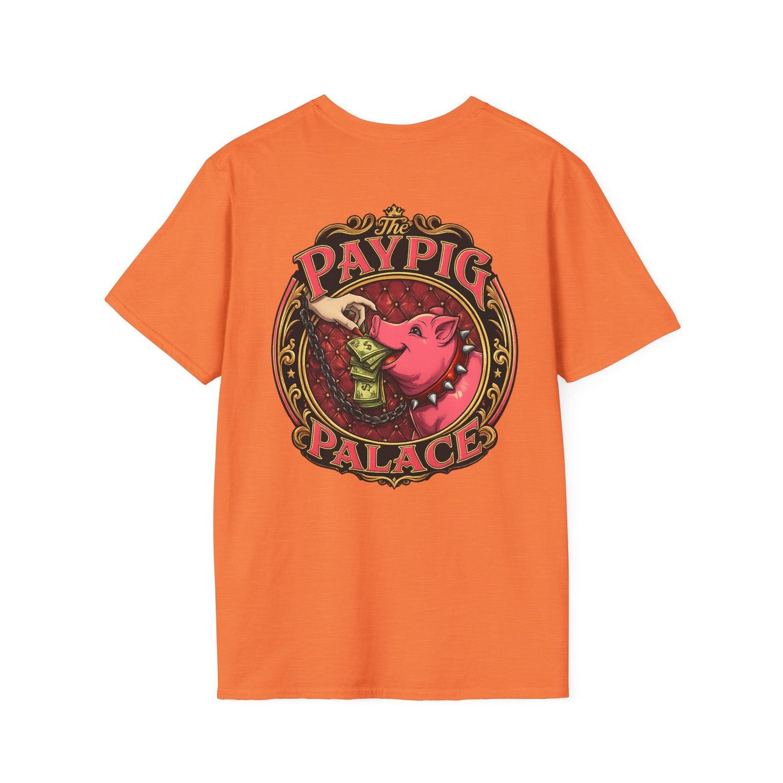 Paypig Palace Funny FinDom Humor T-Shirt | Cash Pig Back Side Graphic Tee gallery