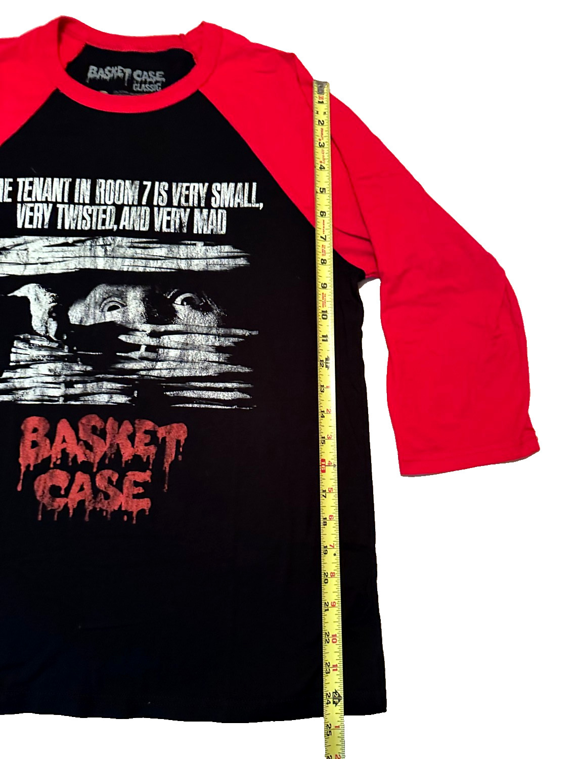 Fright Rags Basket Case Horror Movie Size L Baseball Black T Shirt Red gallery