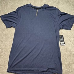 LEG3ND Men Slate Blue Curved Hem Performance T-Shirt M13027 Size Medium NWT