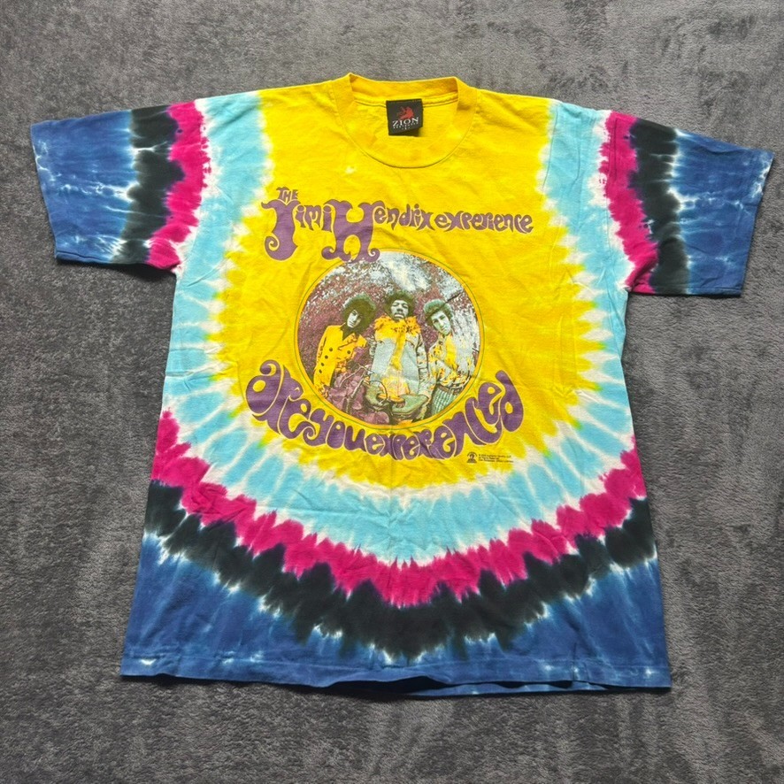 Vintage Jimi Hendrix Experience Shirt Mens Large Tye Dye Single Stitch Y2K gallery