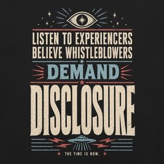 Disclosure Now UAP Whistleblower Graphic Tee NHI UFO Experiencer T-Shirt XS-5XL