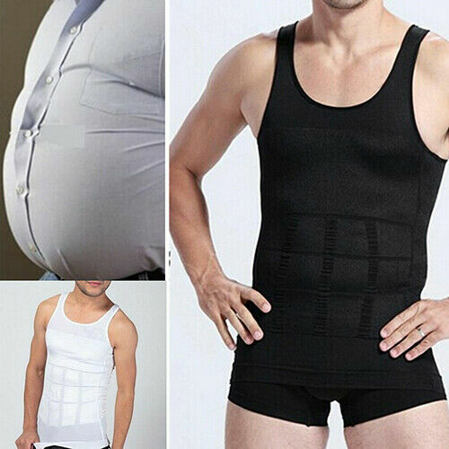 Men Slim Shirt Body Slimming Vest Tummy Shaper Belly Girdle Underwear Shapewear