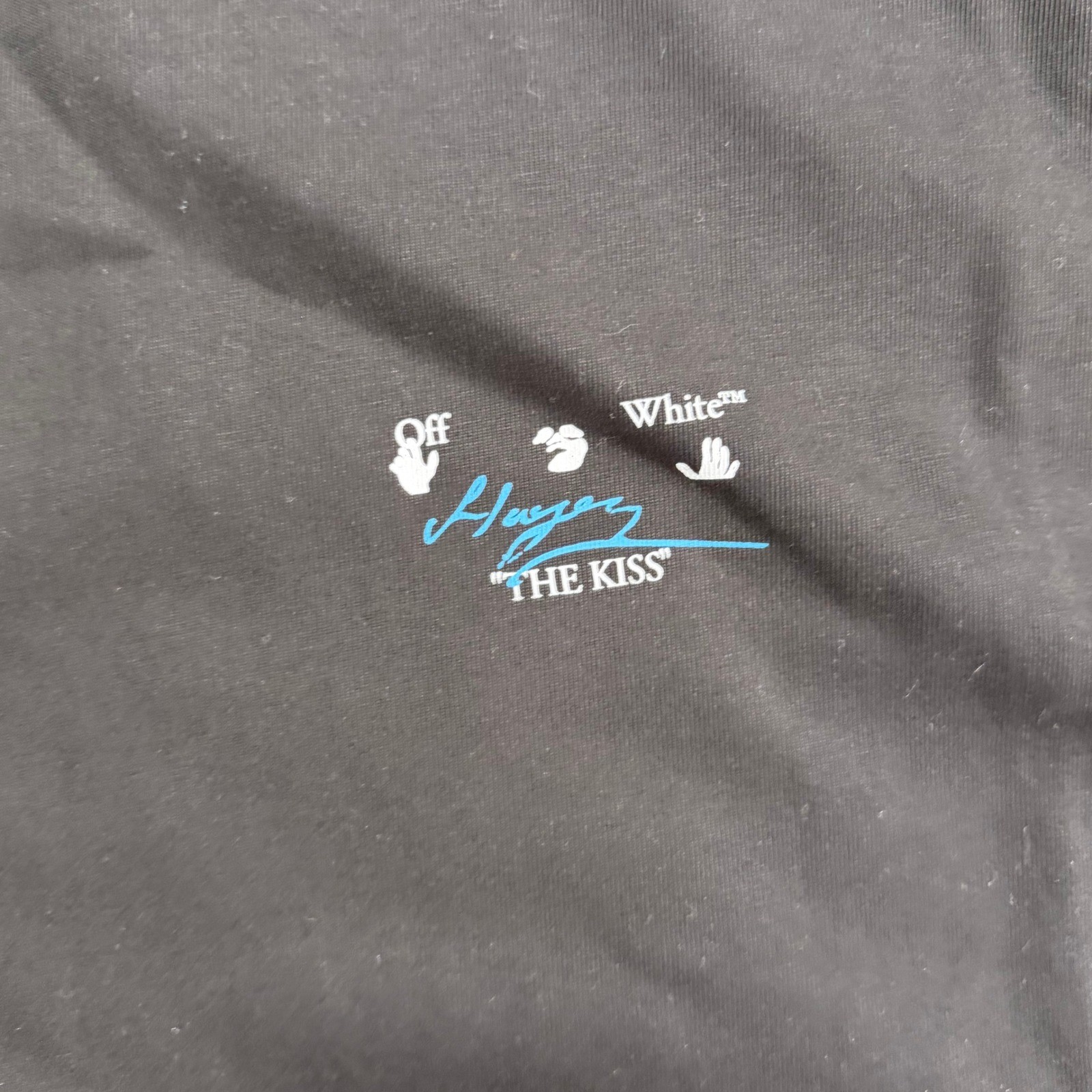 Off-White The Kiss Hayez Black Graphic T-Shirt XXL Oversized Streetwear Archive gallery