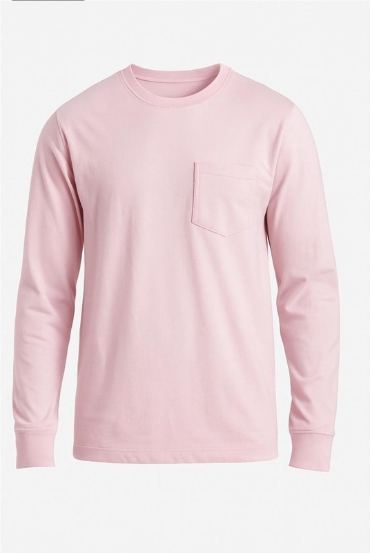Goodfellow & Co. Men’s Long Sleeve Pocket T-Shirt Light Pink Size XXL