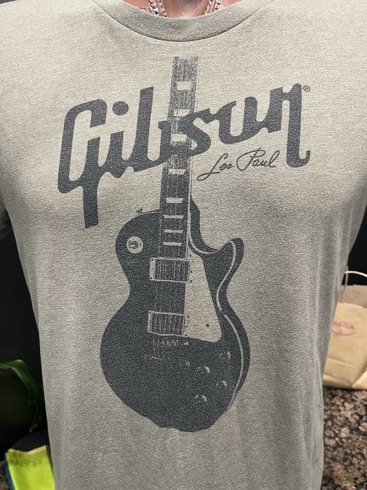 Gibson Les Paul Tee in Heather Olive Large Guitars