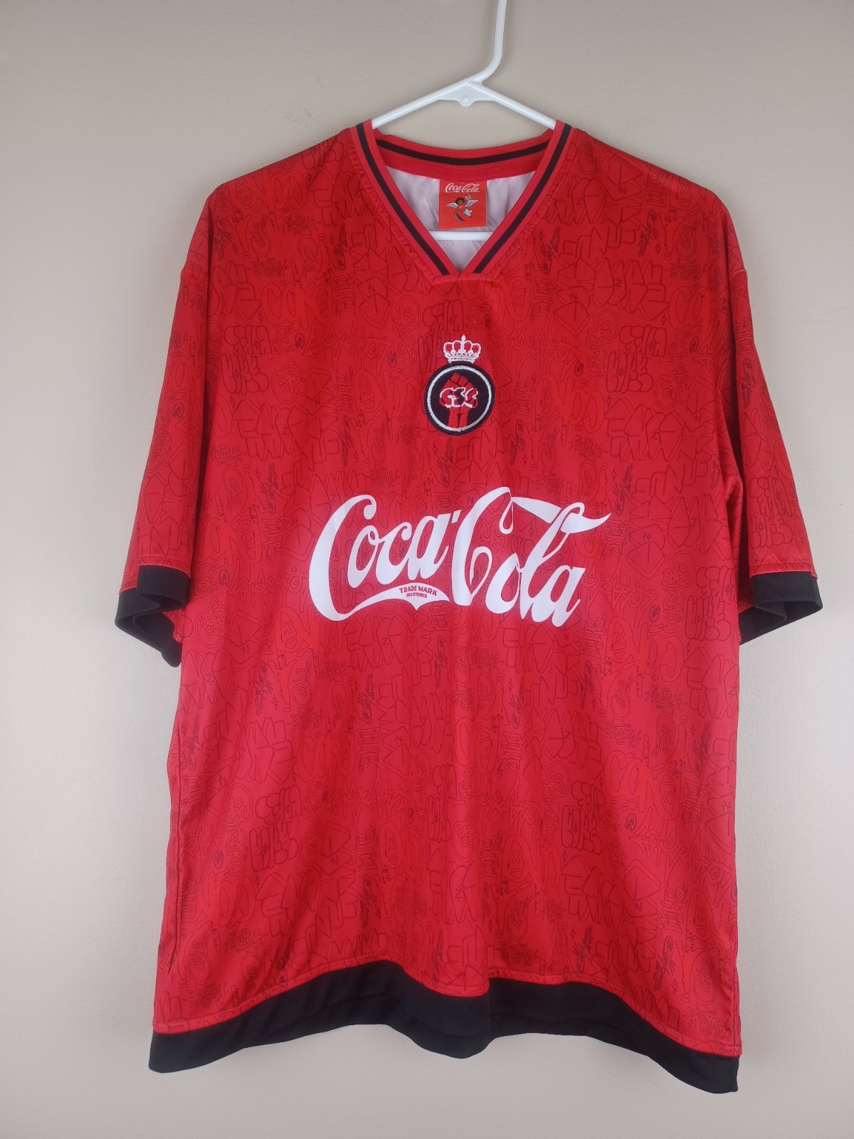 Rare Crenshaw Skate Club X Coca Cola Graffiti Soccer Jersey Adult Size Medium gallery