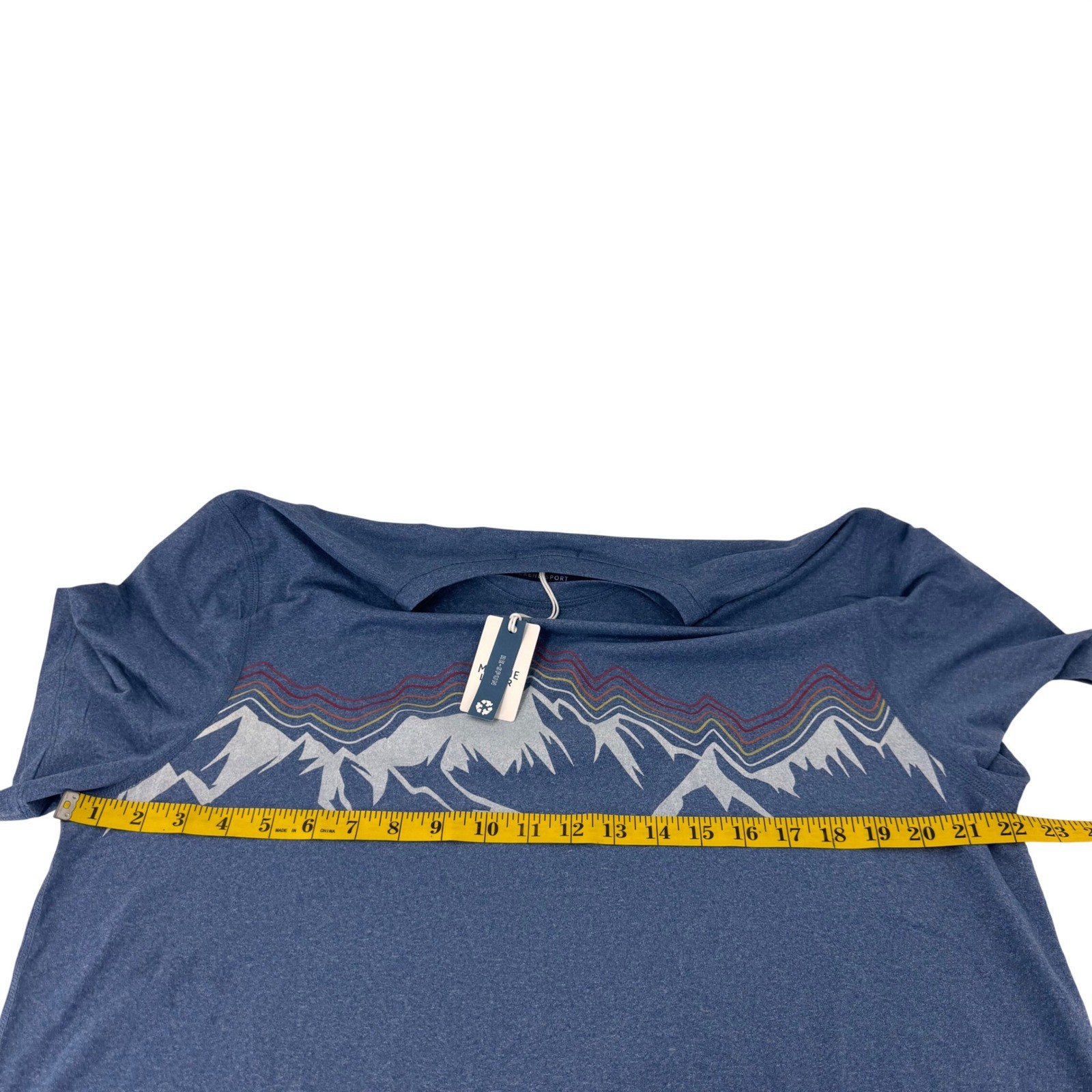 Marine Layer Weekend Sport Re-Spun Mountain Graphic T-Shirt Blue Mens Large NWT gallery