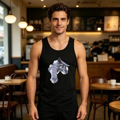 Custom Men’s Tank Top – Personalized Photo/Text/Logo Print, Soft 100% Cotton