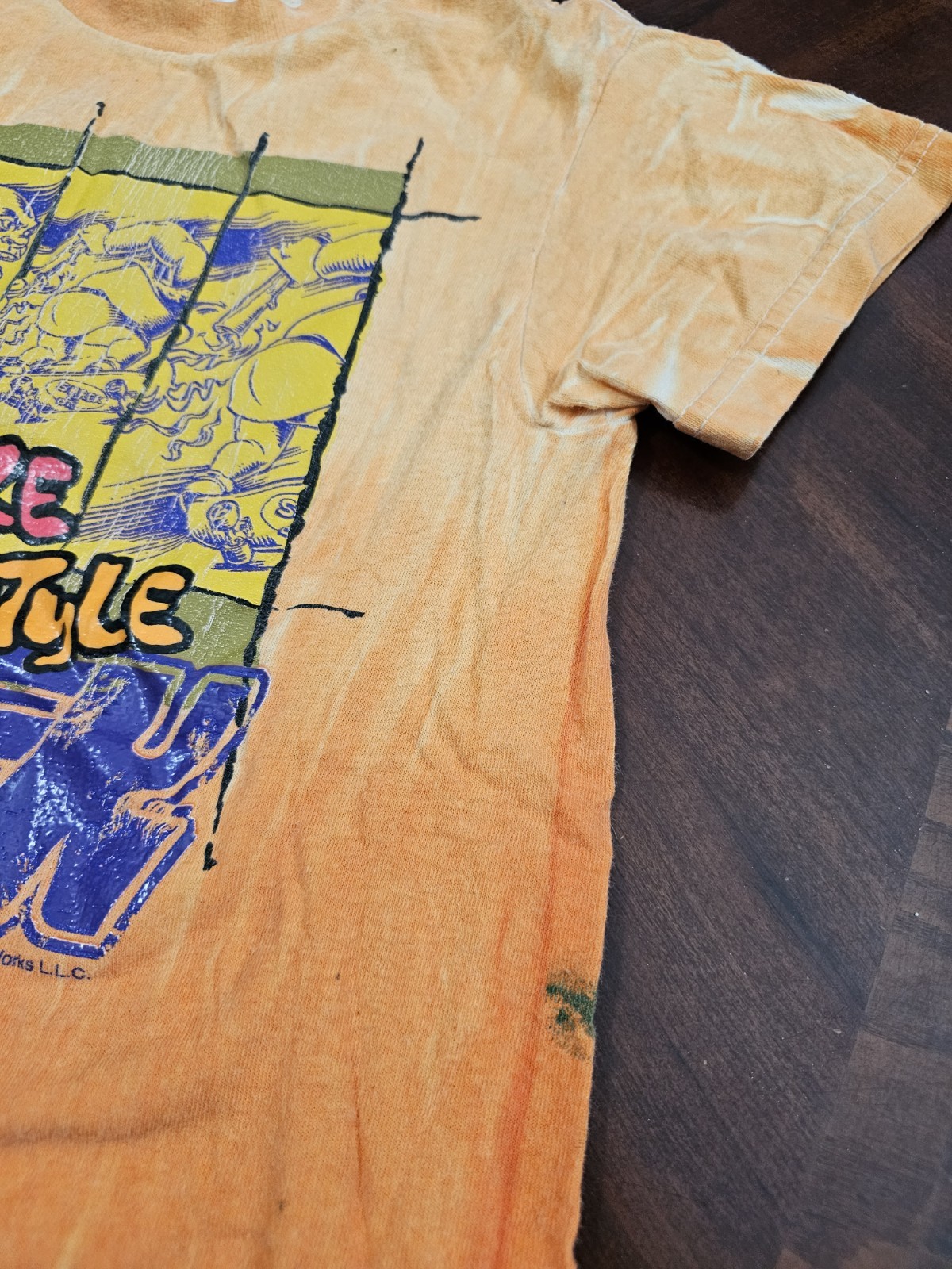 2001 Vintage Ogre Style Shrek Skateboard T Shirt Size Medium Used As-Is See Pics gallery
