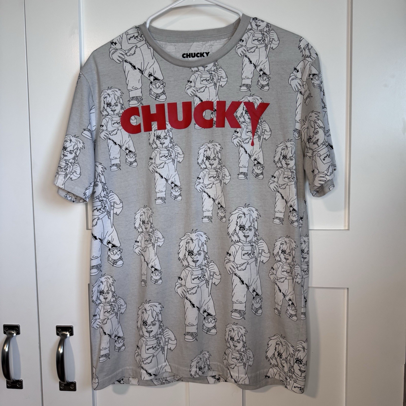 Men's Chucky All-Over Print Graphic T-Shirt Size Medium Cotton Blend gallery