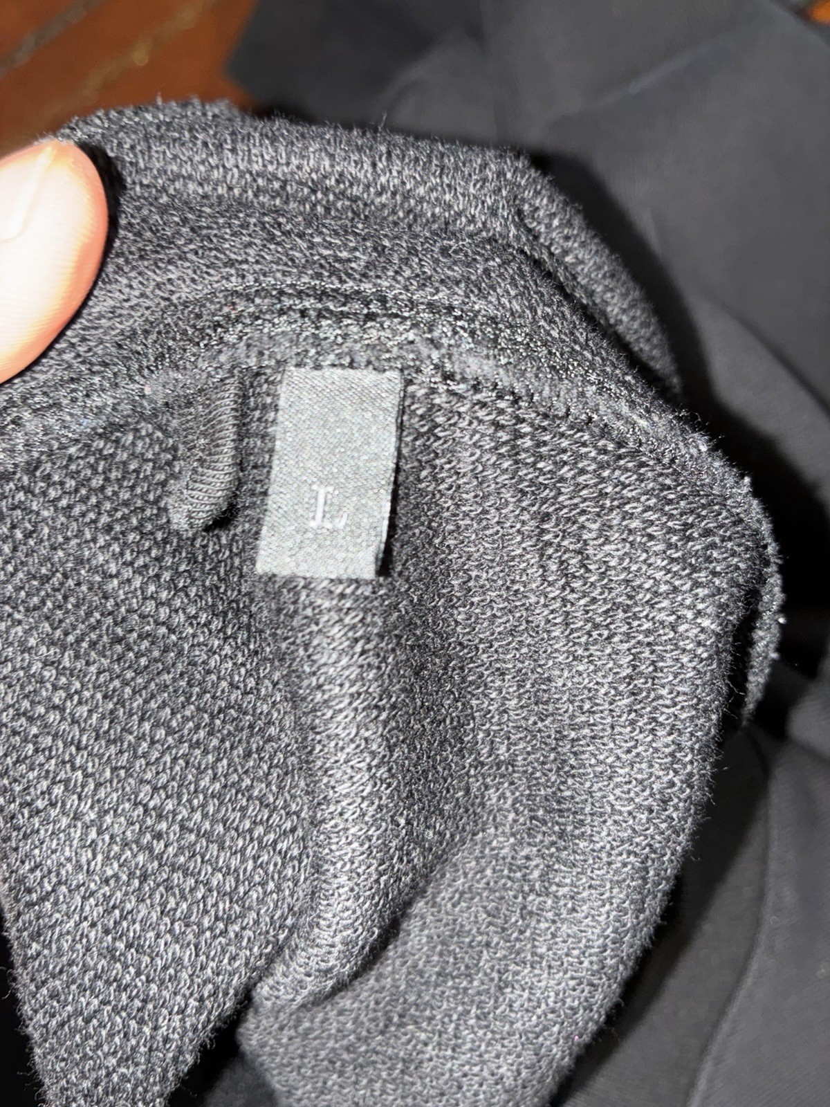 Moncler Black Crew Neck Sweatshirt Embroidered Moncler Text - Large - $985 gallery