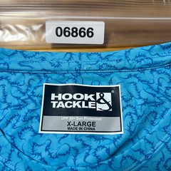 Hook &Tackle UPF 50+ Sun Protection Men’s Size XL Fishing Crew-Neck T-Shirt