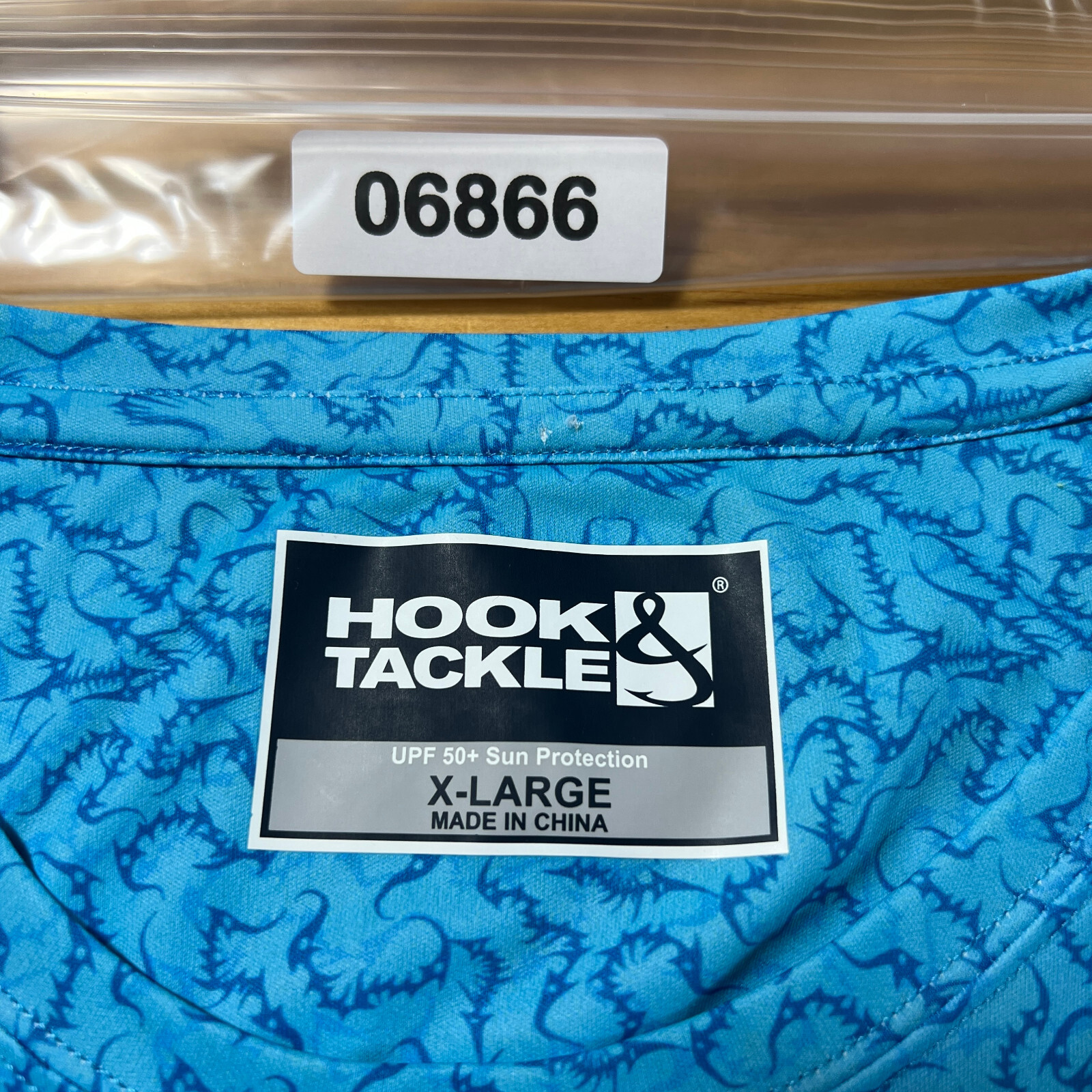 Hook &Tackle UPF 50+ Sun Protection Men's Size XL Fishing Crew-Neck T-Shirt gallery