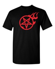 FLAMING PENTAGRAM Unisex T-Shirt Multi Colors S-XL FREE S&H! Kyle Millar art