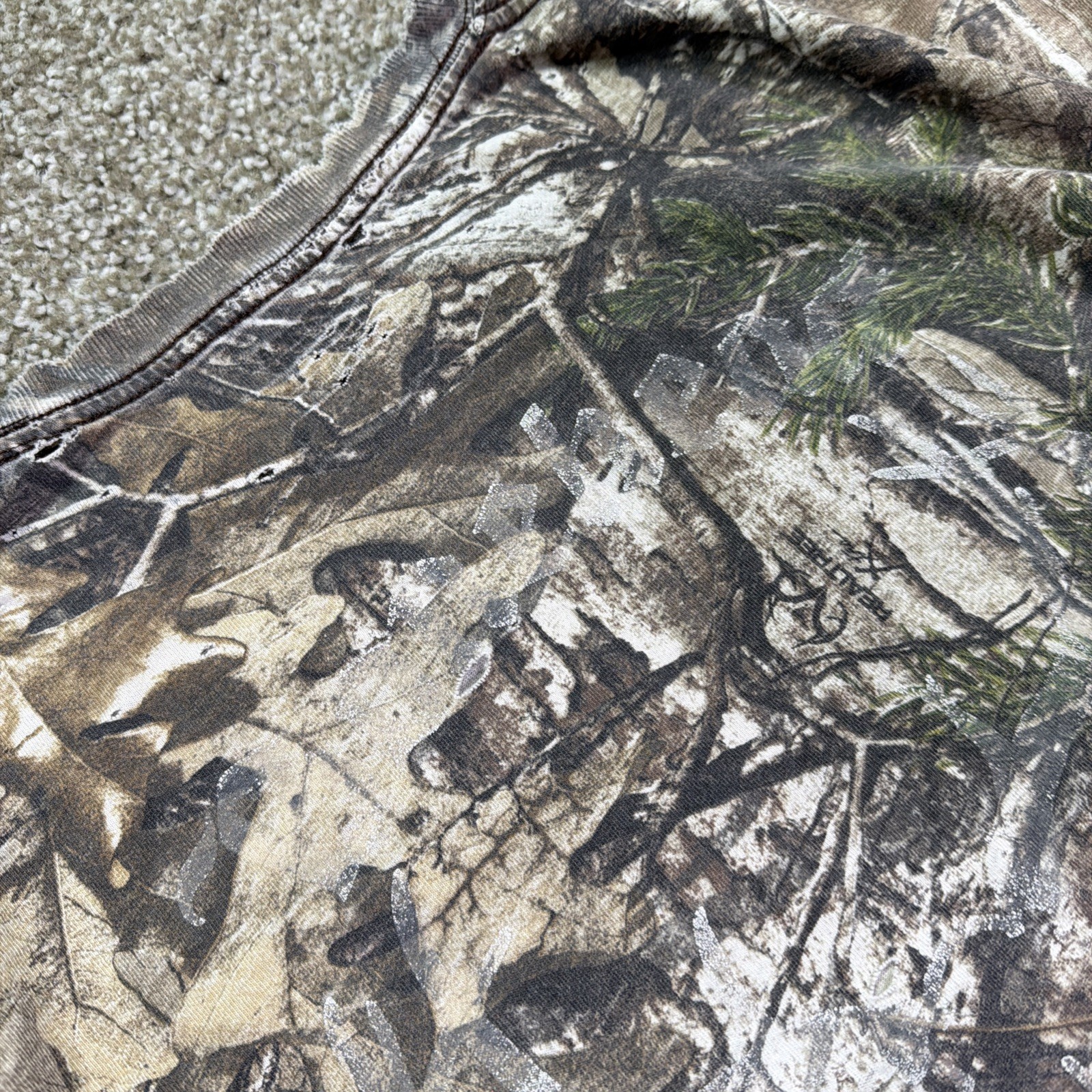 Vintage Russell Athletic Camo Tee Super Faded And Distressed Size XL Essentials gallery