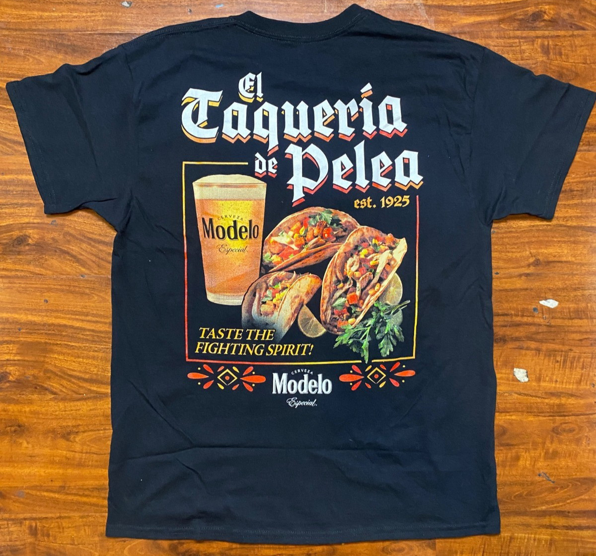 MODELO Beer "El Taqueria De Pelea" Ripple Junction Double Sided Tee SZ L-NWOT gallery