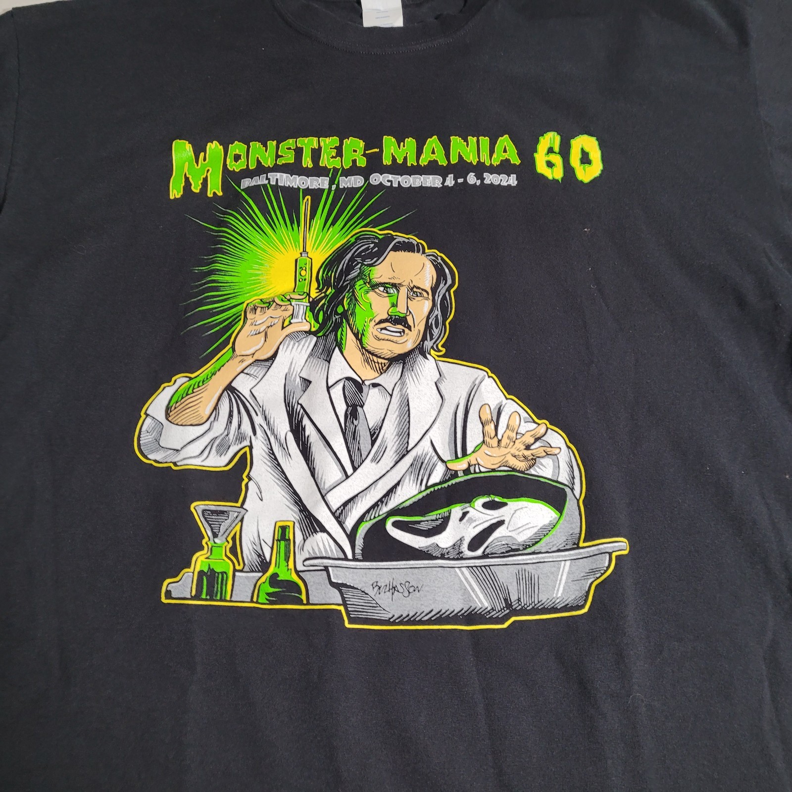 Monster Mania 60 Horror Convention T Shirt 2024 Baltimore MD Black 2XL gallery