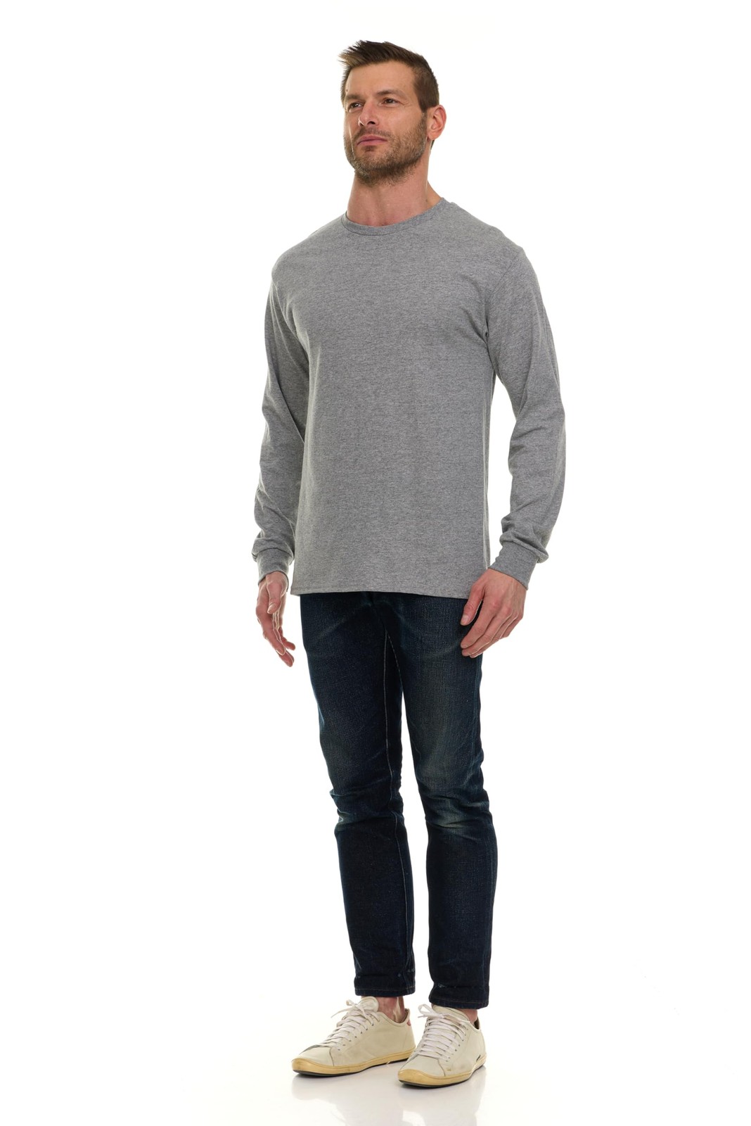BILLIONHATS Mens Long Sleeve Colorful T-Shirts , Crew Neck Bulk Tees for Men gallery