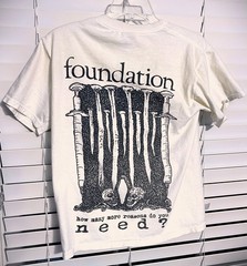 Foundation Hardcore Band Pale Yellow T-Shirt Straight Edge Size Small