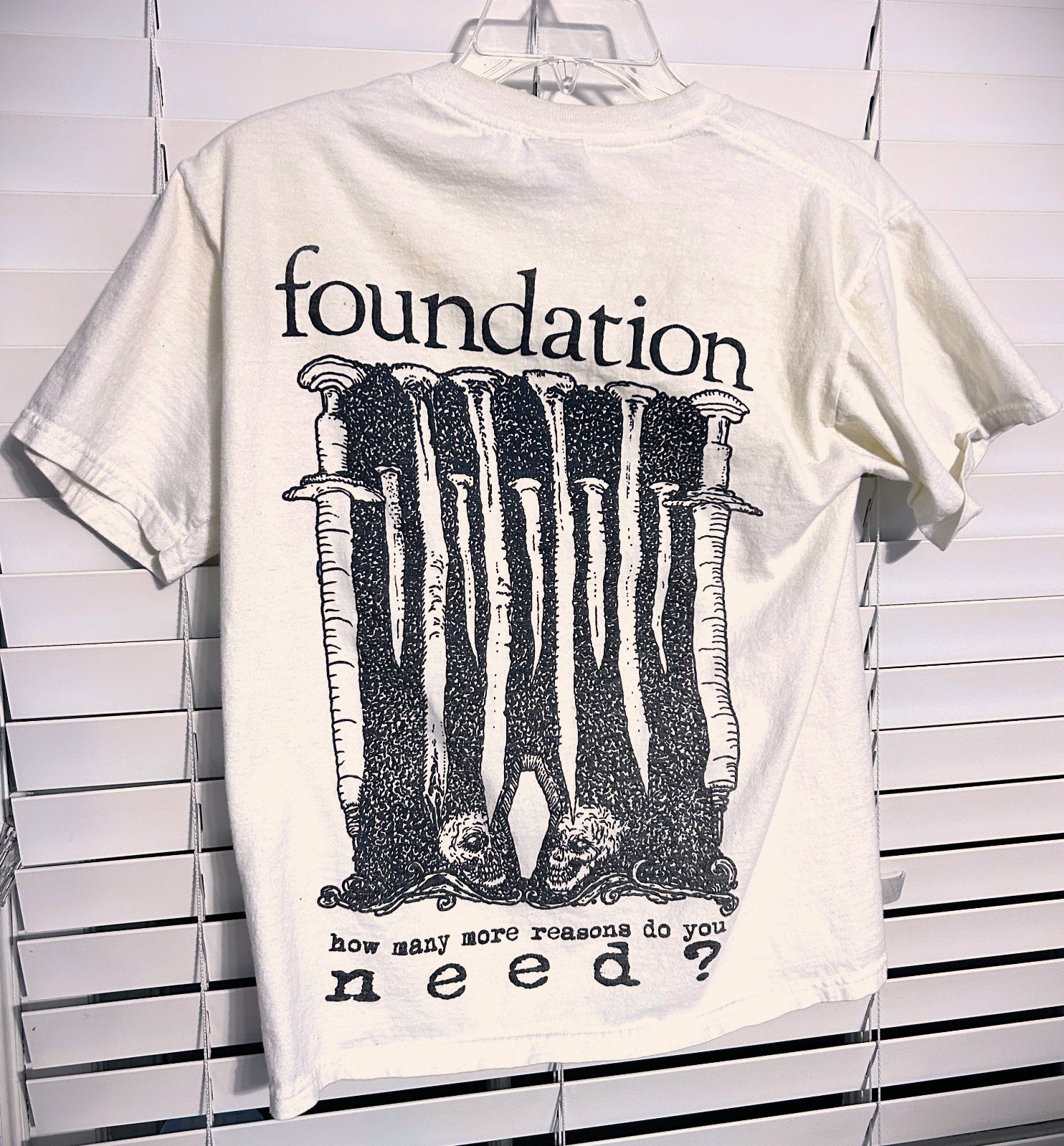 Foundation Hardcore Band Pale Yellow T-Shirt Straight Edge Size Small gallery