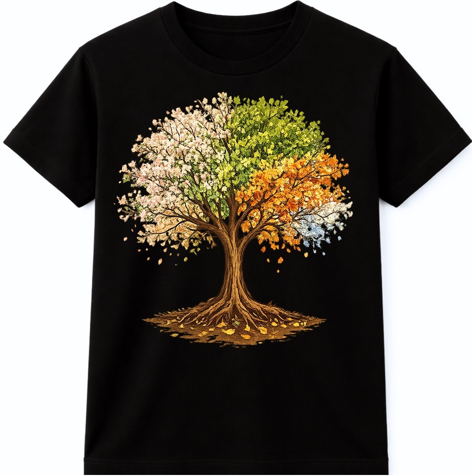 Tree Four Seasons T Shirt Spring Summer Fall Winter Nature Graphic Tee gallery