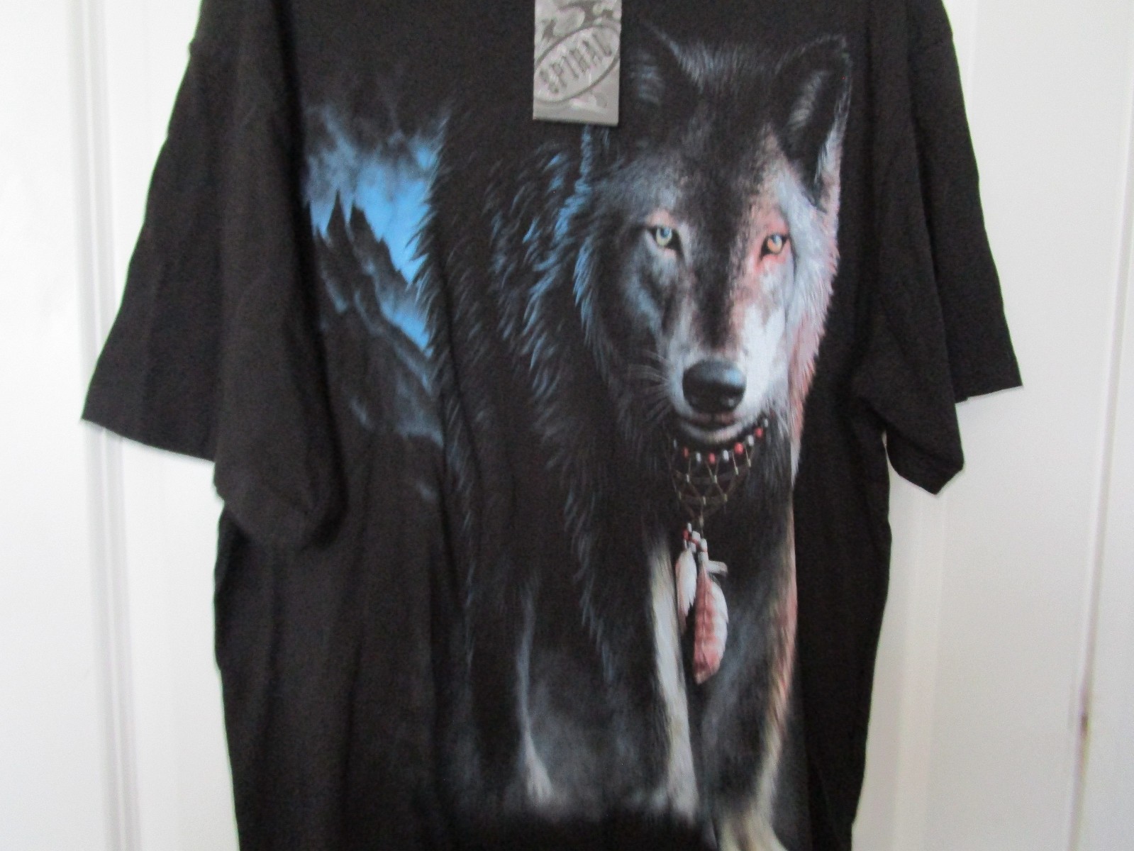 Spiral Direct Bold Wolf All Over Graphic Men's Black T Shirt London XXL NEW gallery