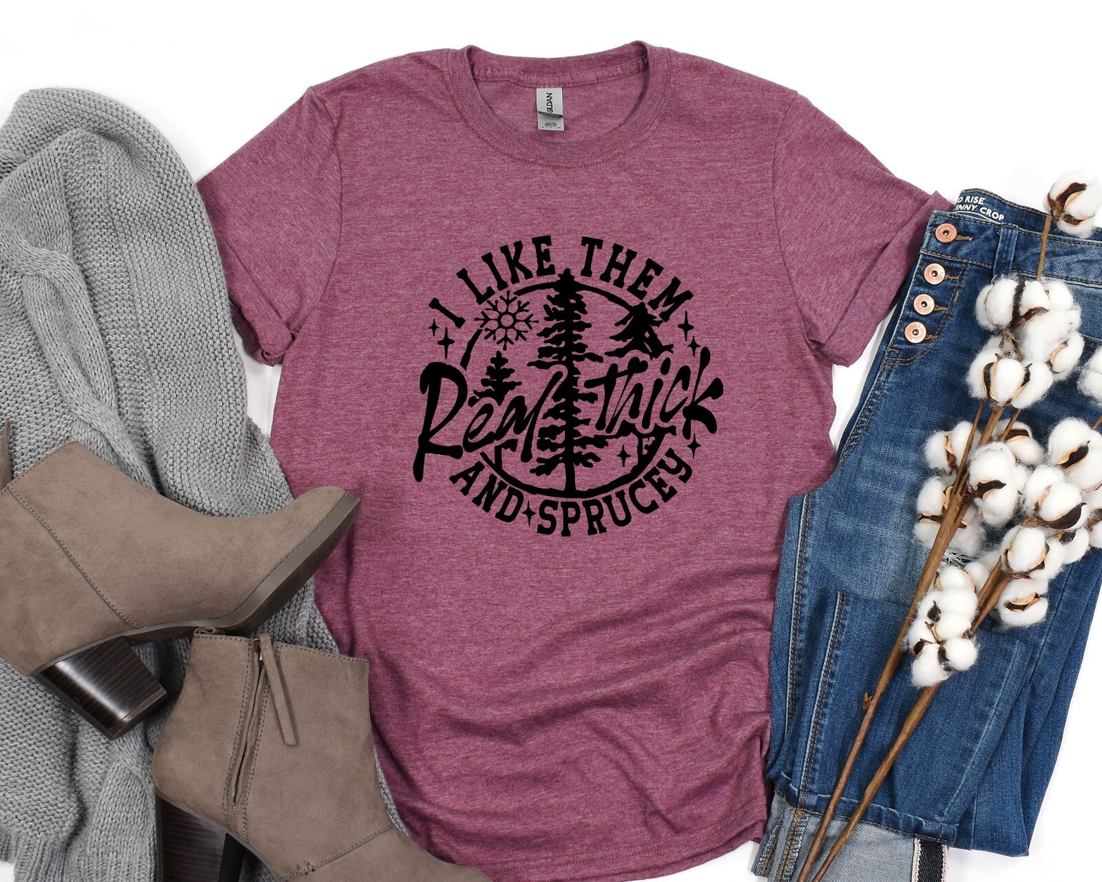 I Like Them Real Thick And Sprucey Shirt, Oversize Tee, Christmas Gift gallery
