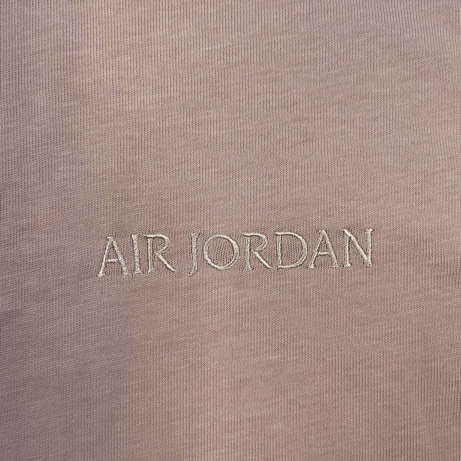 NEW Nike Jordan Wordmark 85 Embroidered Pink Tan T-shirt Mens Size XL gallery