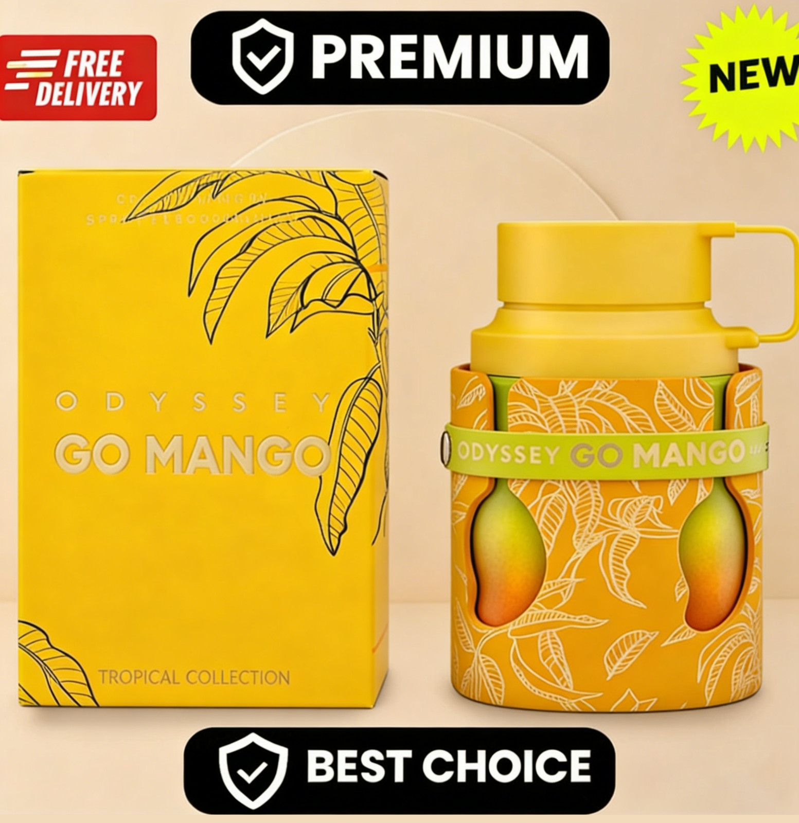 ARMAF Odyssey Go Mango Eau de Parfum 3.4 oz / 100ml EDP Spray – New In Box