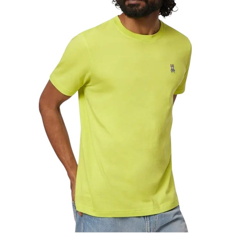 PSYCHO BUNNY Pima Cotton Classic Crewneck T-Shirt Men 7 (XL) Lime Everyday Boho gallery