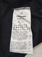 Dsquared2 Black Logo Print Short Sleeve Crewneck T-Shirt Size M Mens
