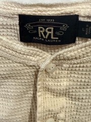 double RL RALPH LAUREN EST 1993 thermal style men long sleeve shirt size Large