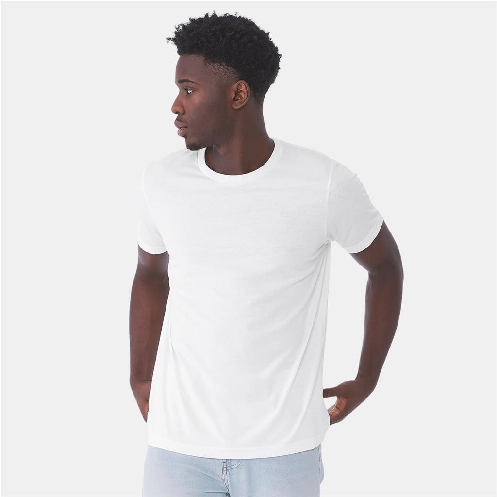 5 Pack Mens White T Shirts Short Sleeve Crew Neck Tees Soft Polycotton Tops 3XL gallery