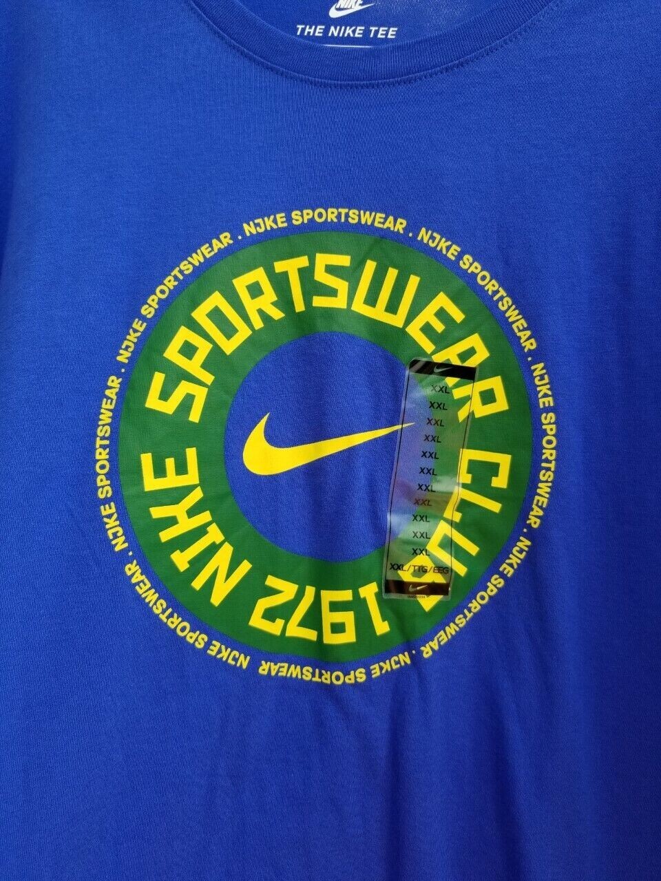 SZ 2XL RARE 🔥🆕 Nike Air Logo "Sportswear" T-Shirt Blue Short Sleeve 911962-480 gallery