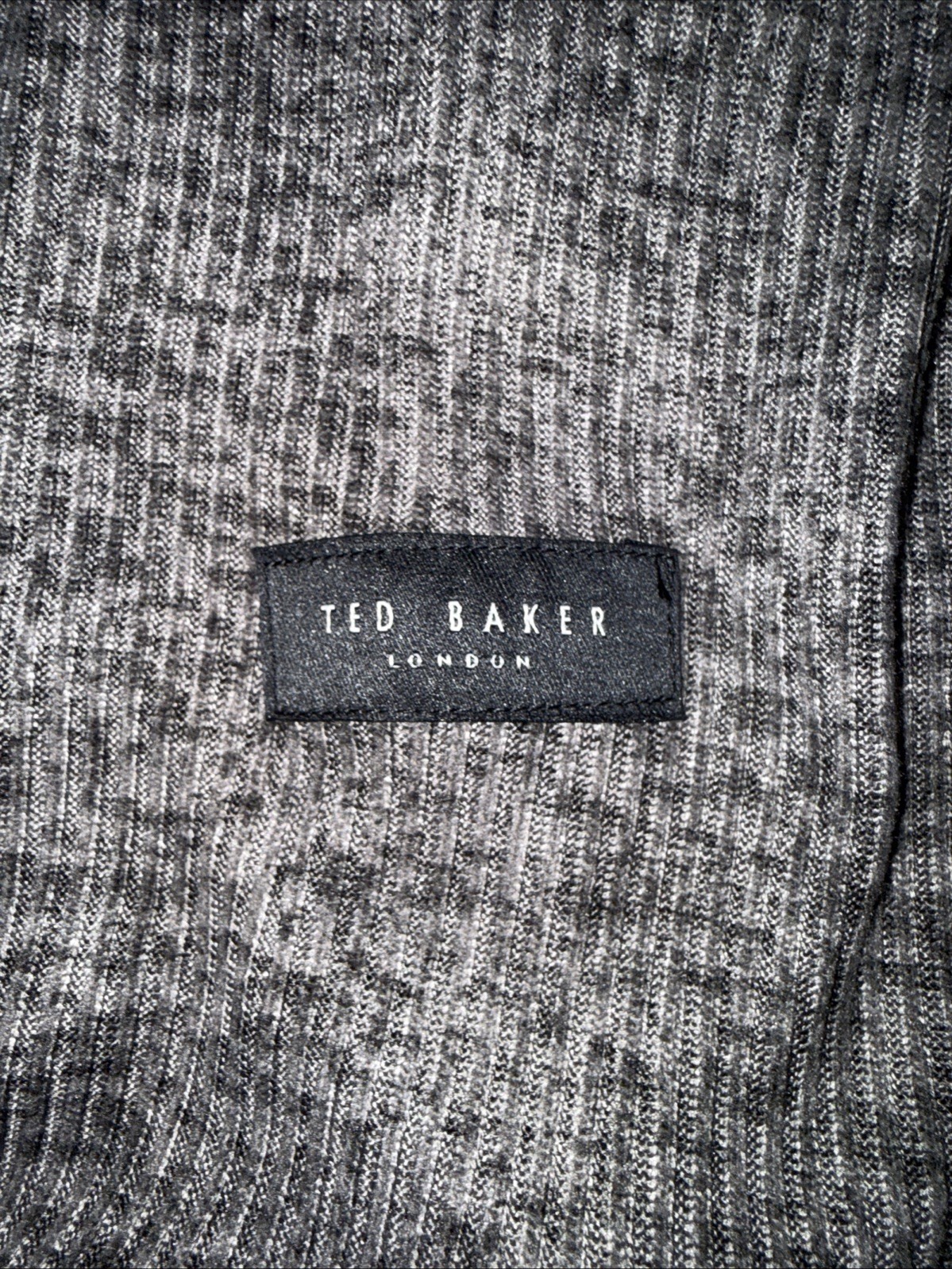 Ted Baker London L/S Rib Crew Loungewear Tee Shirt Mens L Grey Heather NWT gallery