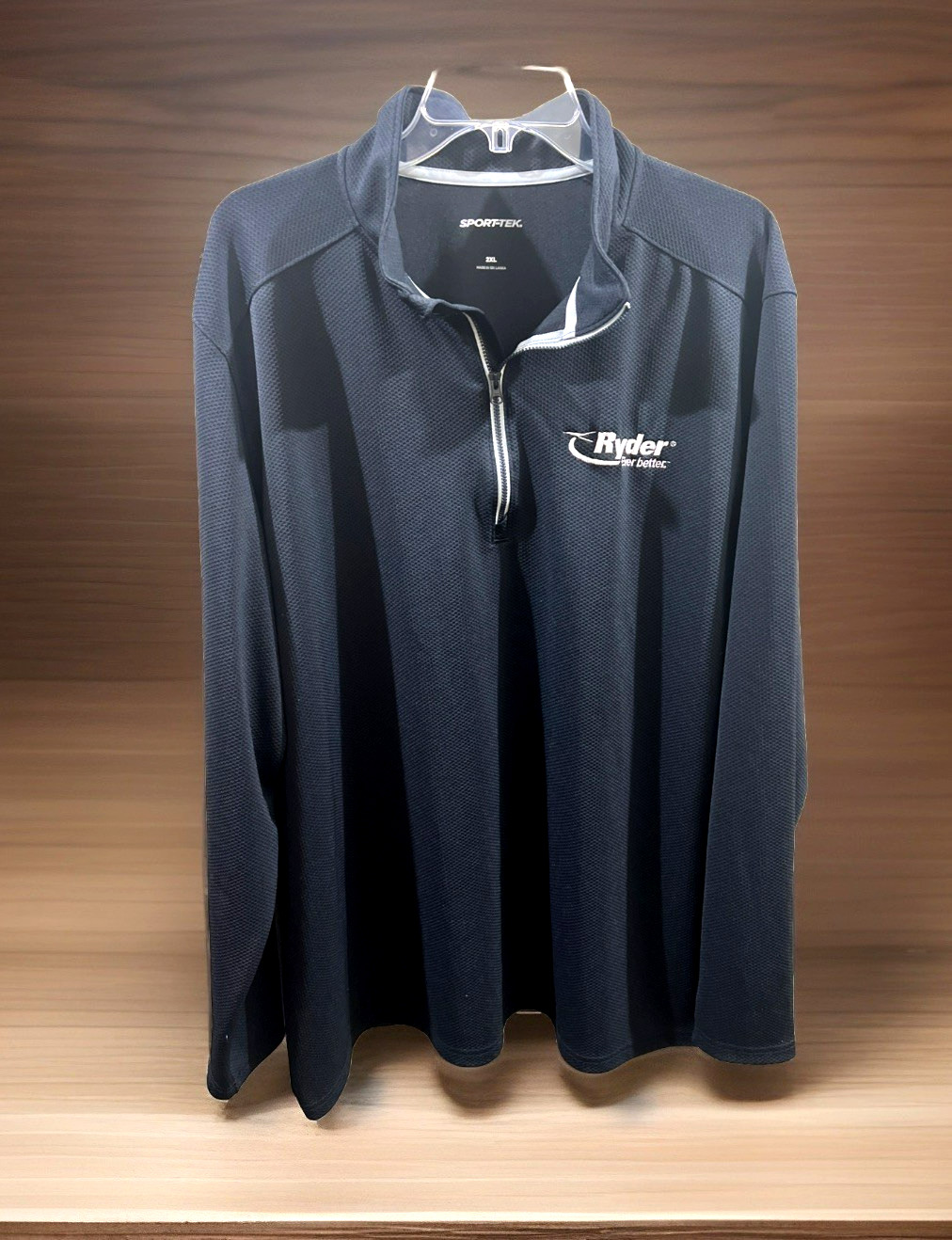 USA Ryder Truck Rental "EVER BETTER" Transportation Waffle Knit 1/2 Zip 2XL gallery