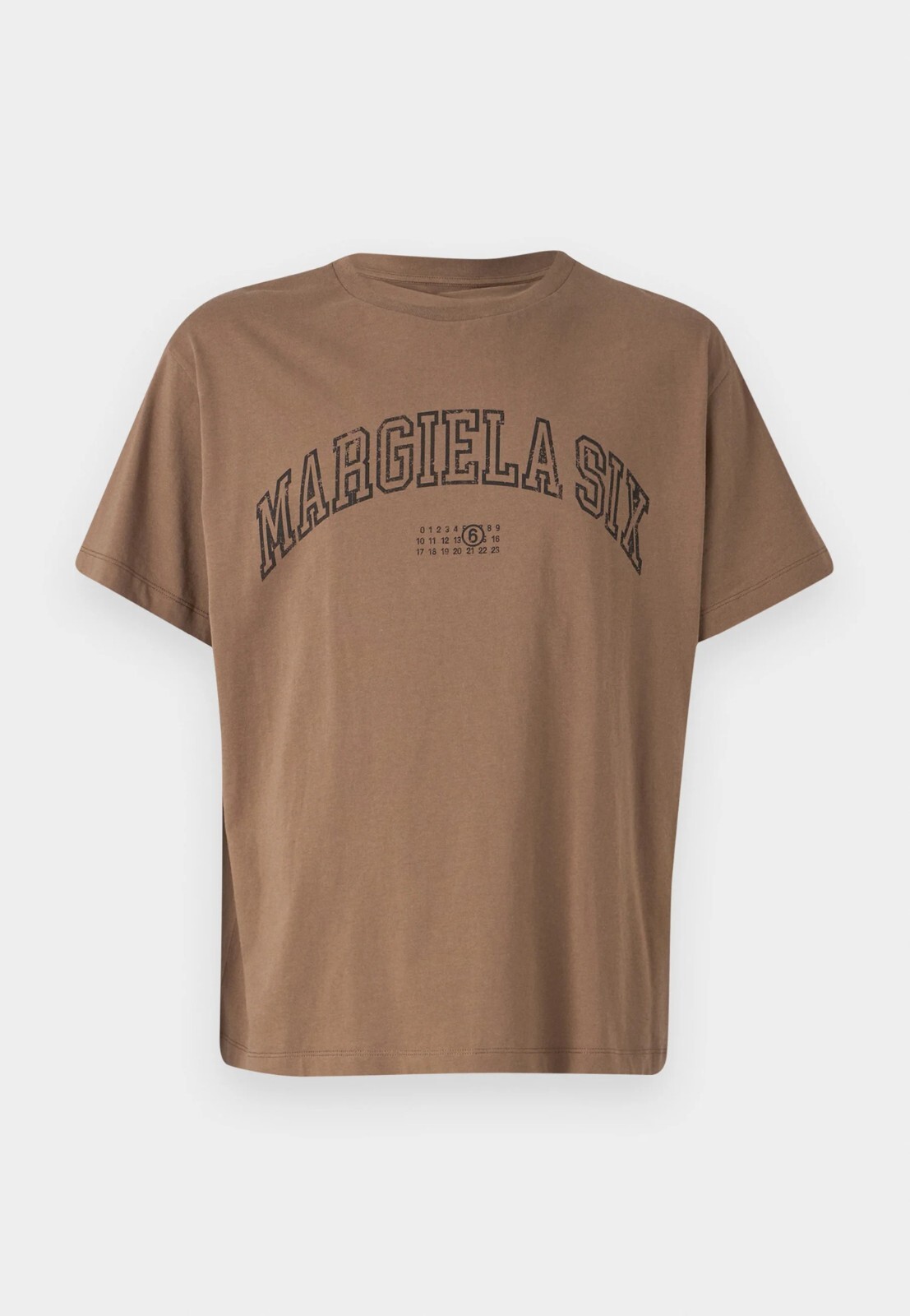 NW maison margiela MM6 T-shirt printed logo light brown SH0GC0046S24312 regular gallery