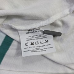 Nike Court Heritage Tee Medium White Multi-Color Striped Graphic T-Shirt