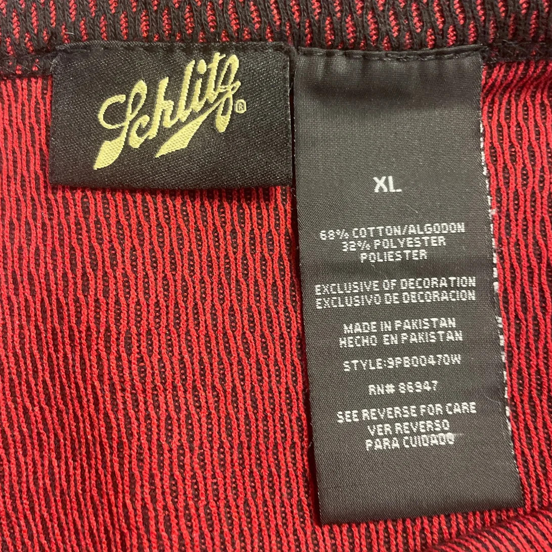 Schlitz Mens XL PolyCotton Schlitz Beer Long Sleeve Crew Neck Tee Shirt gallery