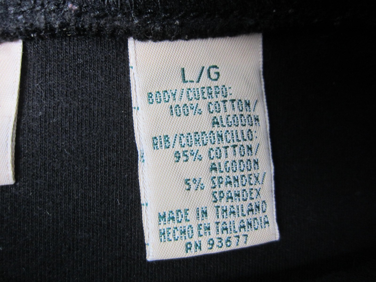 Vintage St Johns Bay Shirt Mens Large L Black Mock Neck Blank Long Sleeve 90s gallery