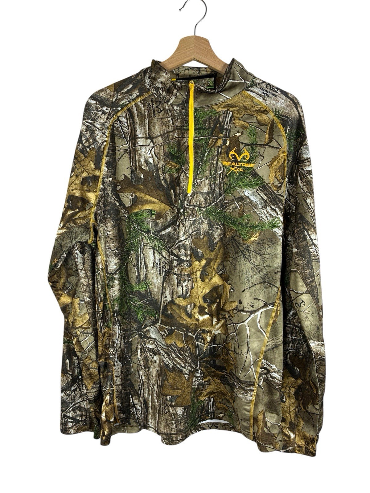 Realtree Camo Shirt Realtree Xtra Camo T-Shirt Quarter Zip Pullover Men Large gallery