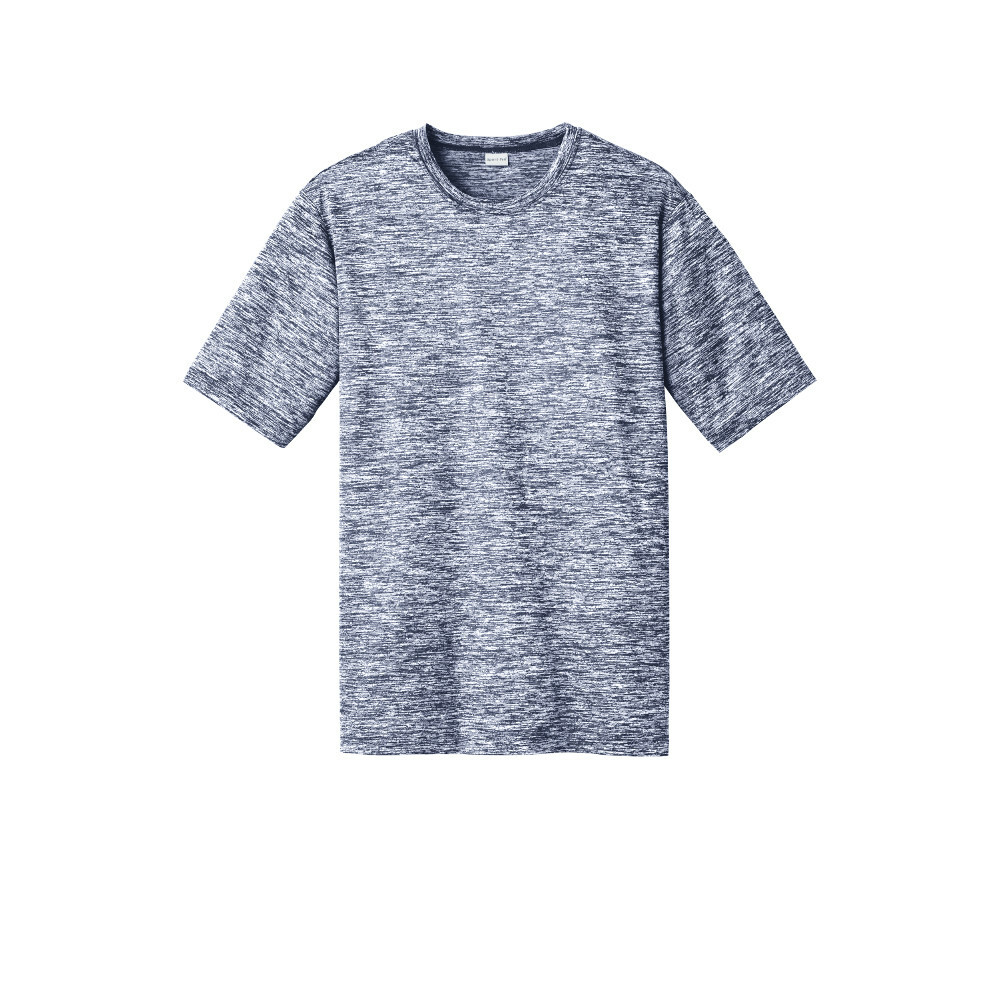 Sport-Tek ST390 Mens T Shirt Electric Heather Gray Navy Size Large 42-44” gallery