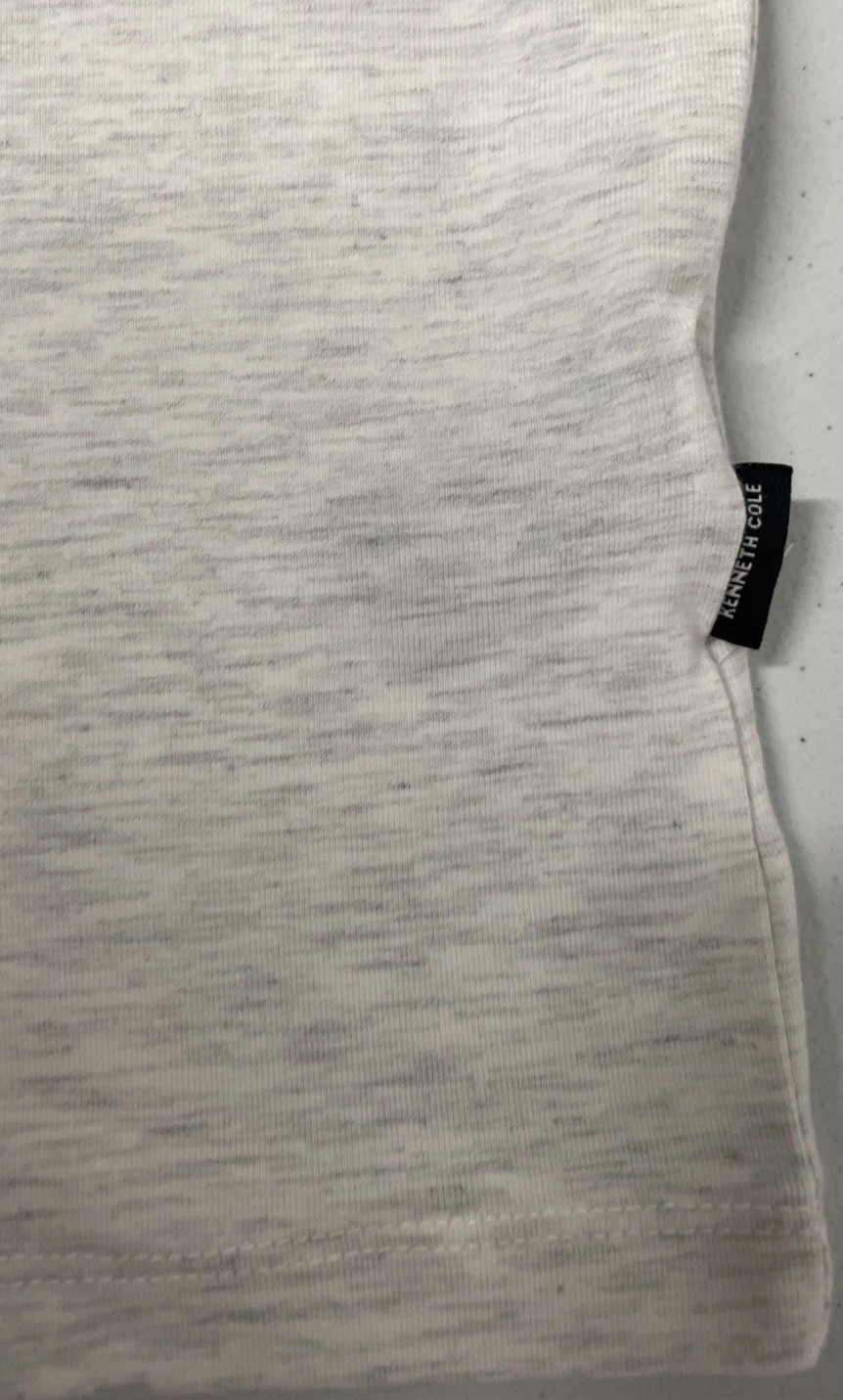 KENNETH COLE Men Organic Cotton Blend Crewneck T-Shirt MEDIUM LIGHT GRAY Stretch gallery