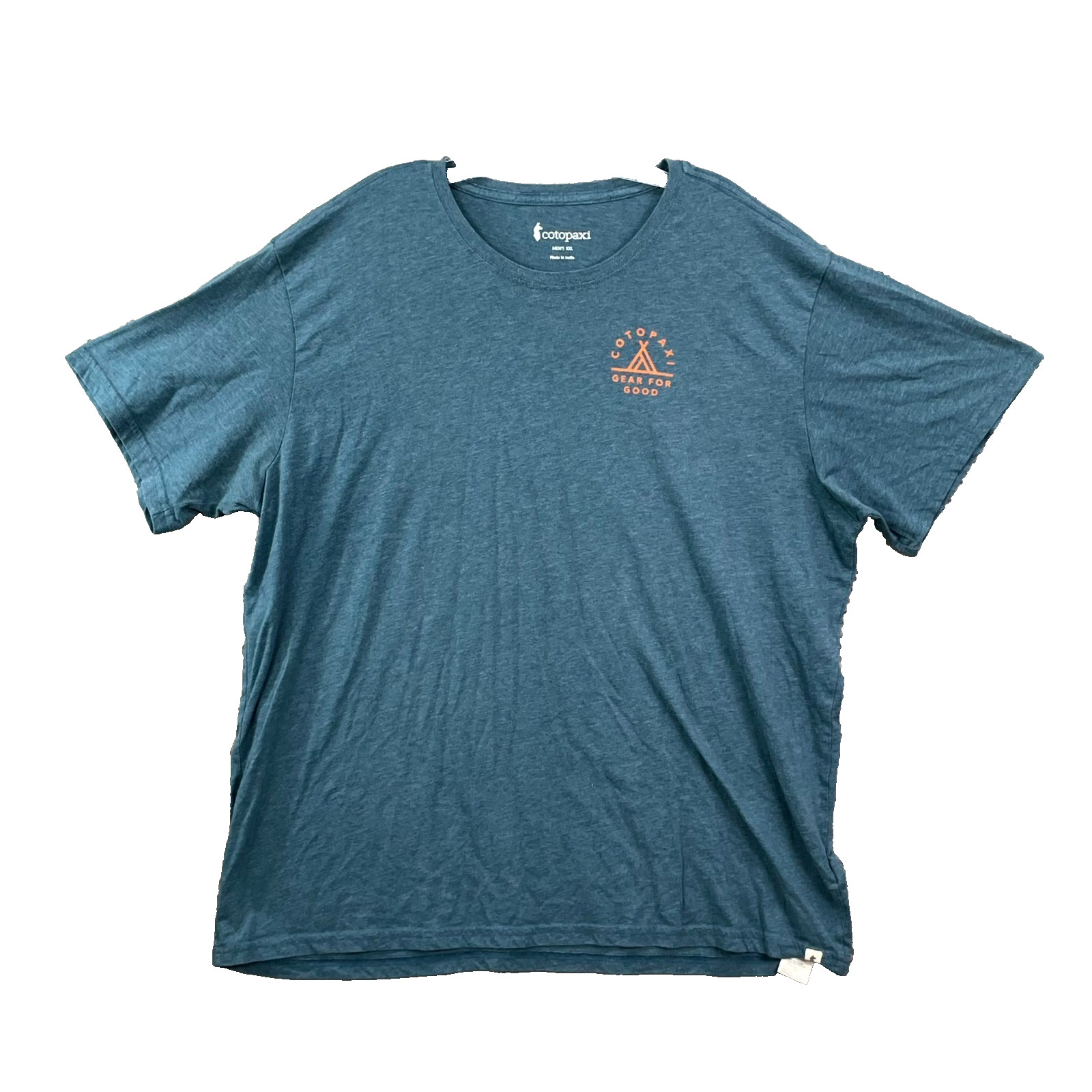 Cotopaxi Llama Map Organic T Shirt Mens 2XL Teal Green Streetwear Graphic Tee gallery
