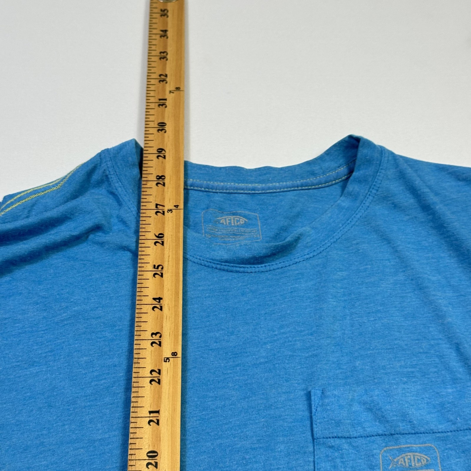 AFTCO Shirt Mens Large Long Sleeve Pocket Graphic American Fishing Tackle Co gallery