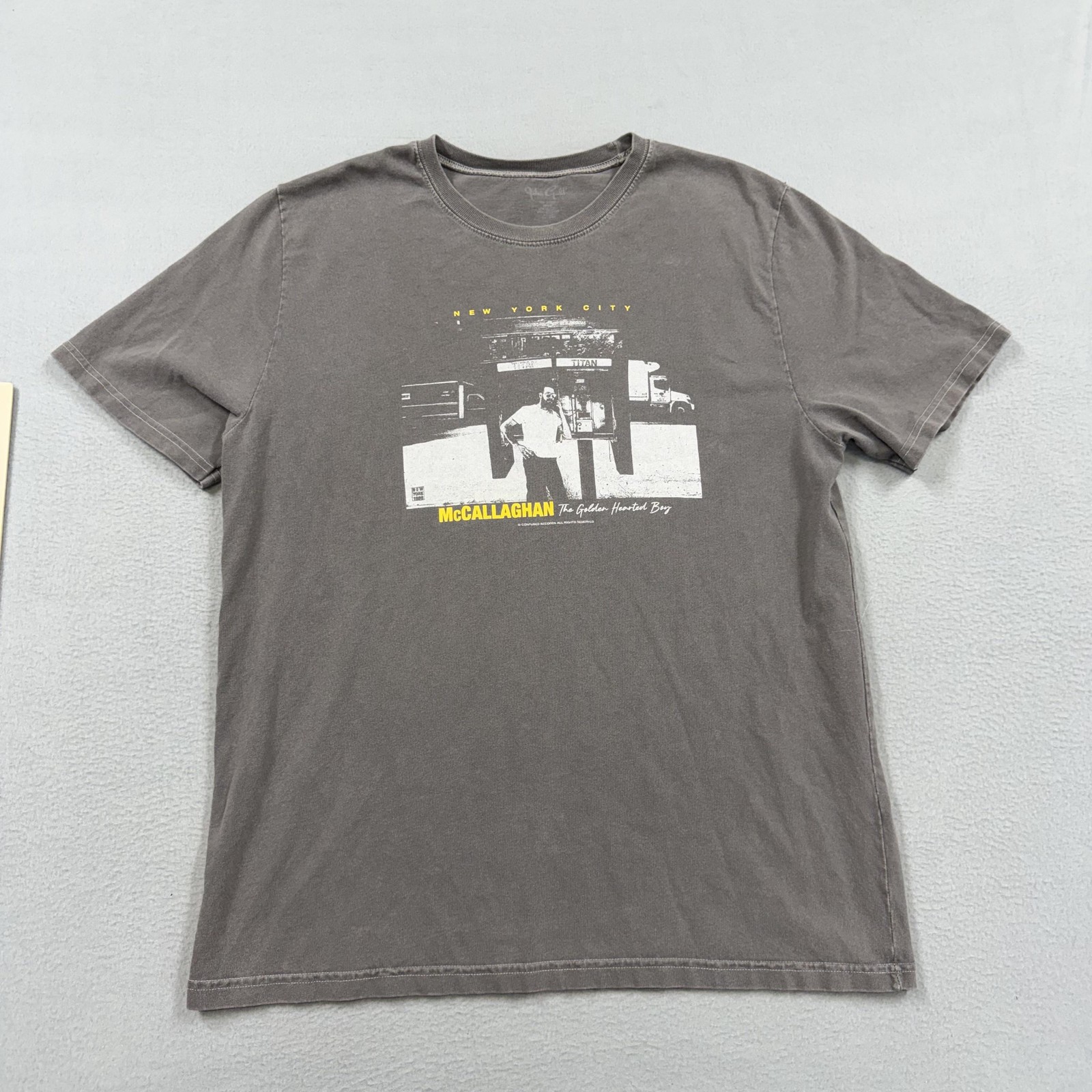 John Galt Shirt One Size Gray New York City McCallaghan Golden Hearted Boy Tee
