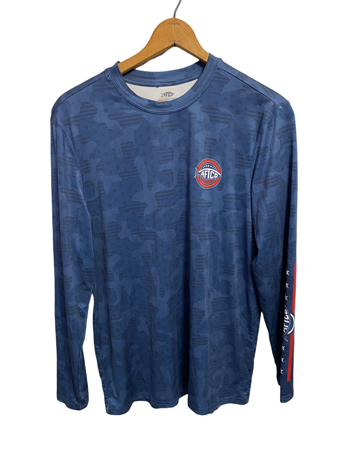 Aftco Titan USA Camo Tribute LS Performance Shirt Size Medium