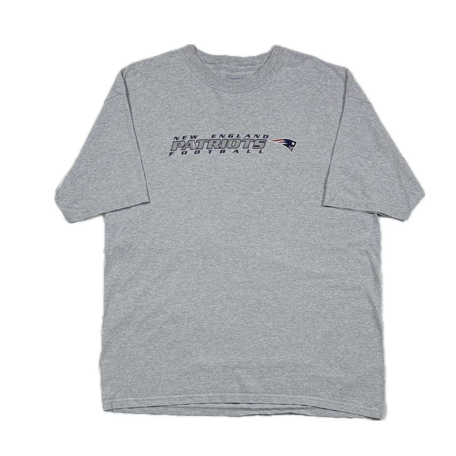 Vintage Y2K Reebok NE Patriots grey graphic Single Stitch t shirt men XL